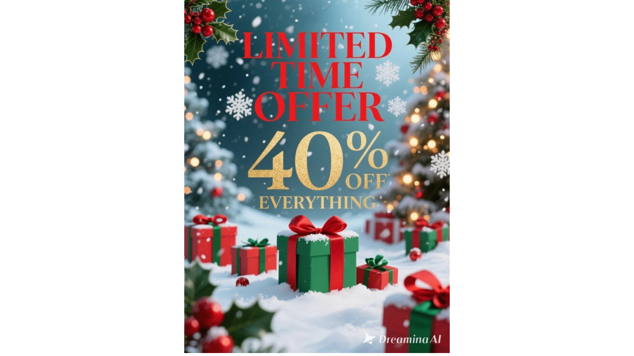 Poster promosi jualan Krismas