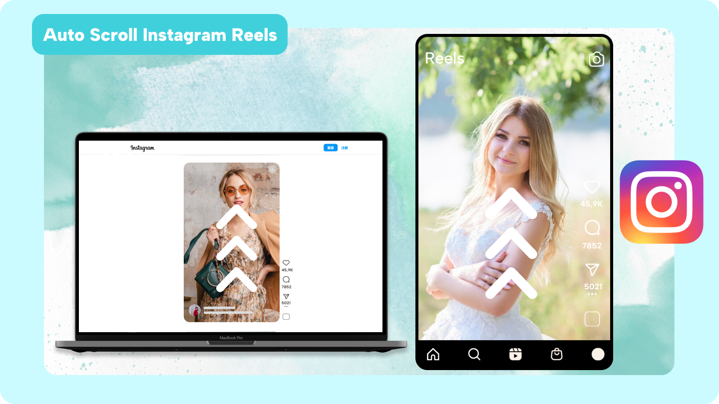 Instagram-Rollen mit automatischem Scrollen