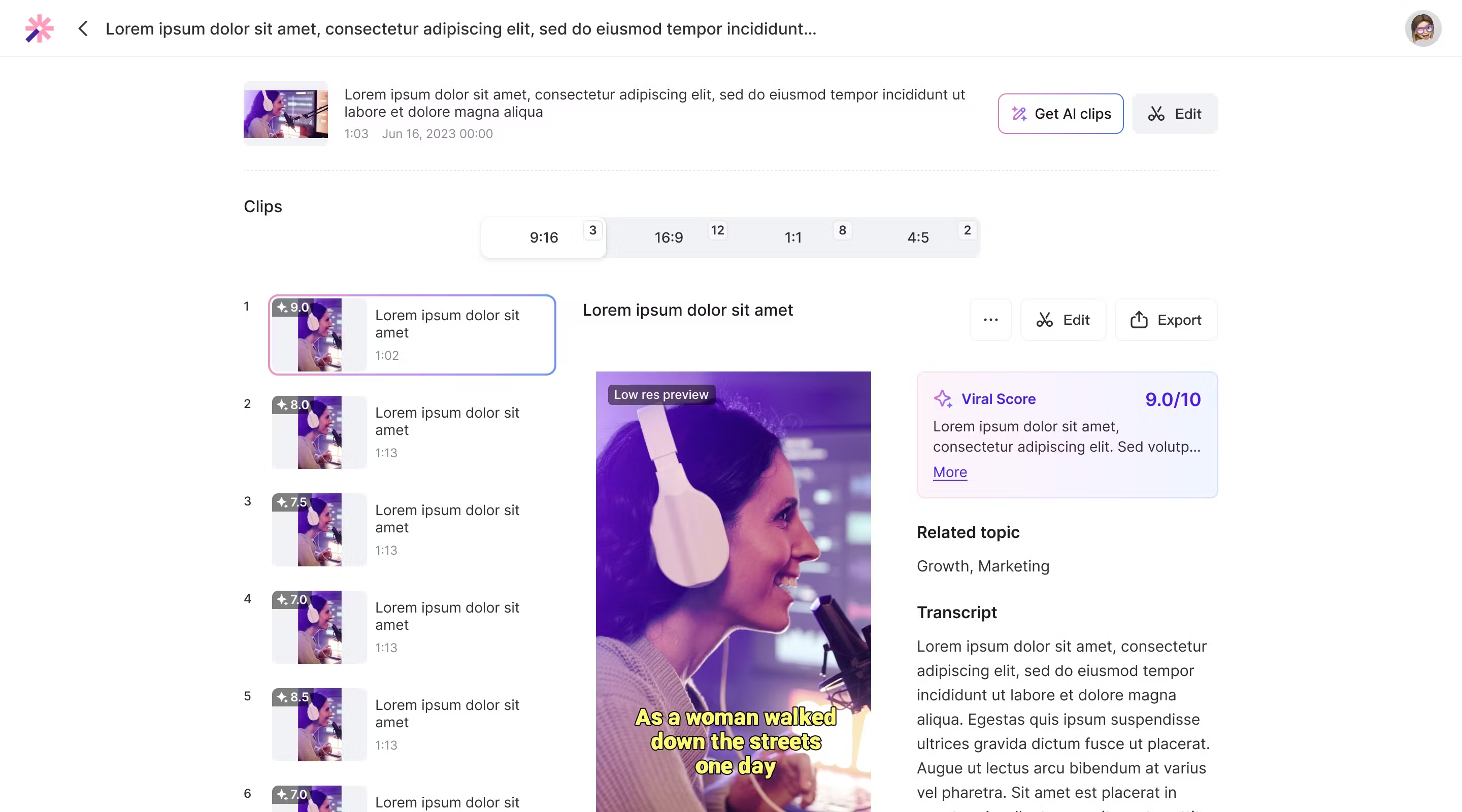 Vizard - uma notável ferramenta online para transcrever vídeos gratuitamente