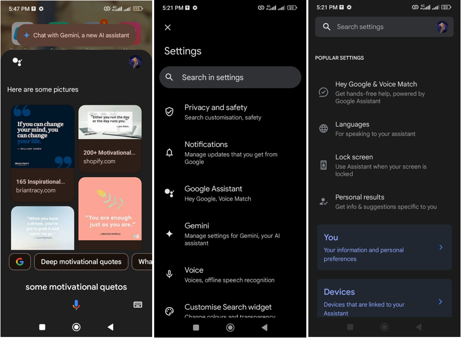 Bild som visar Google AI Assistant på en mobil enhet