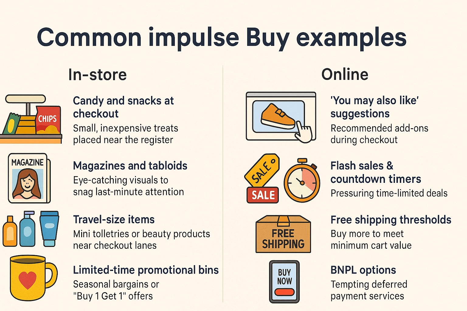 Impulse buy examples