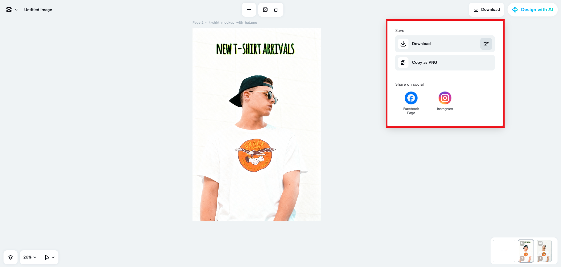Export your mockup image