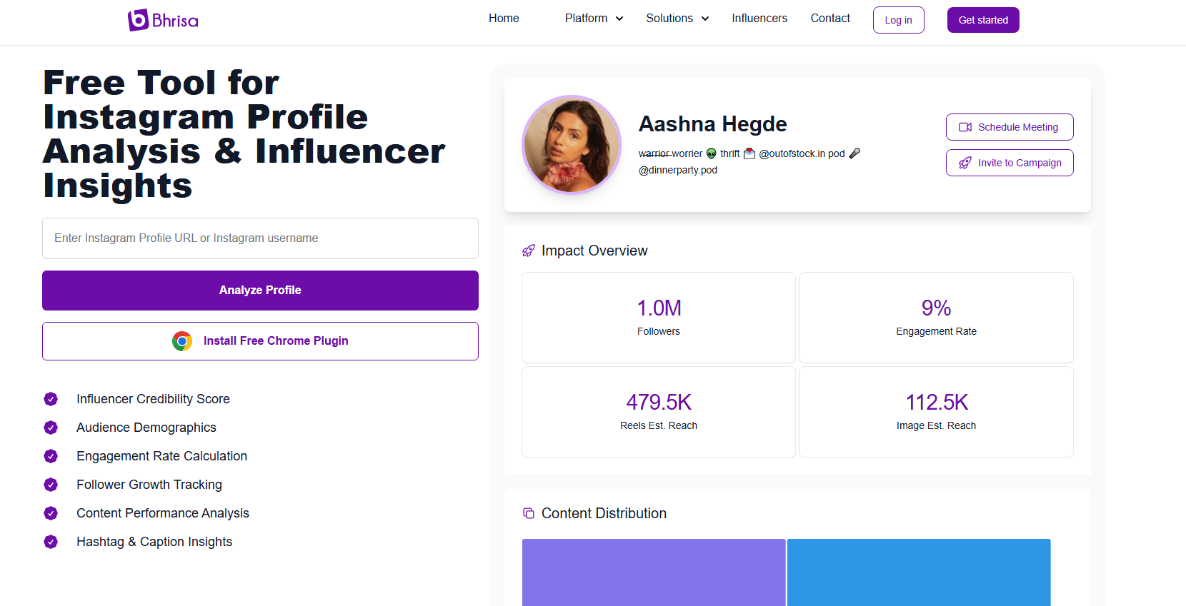 Bhrisa Instagram profile analyzer