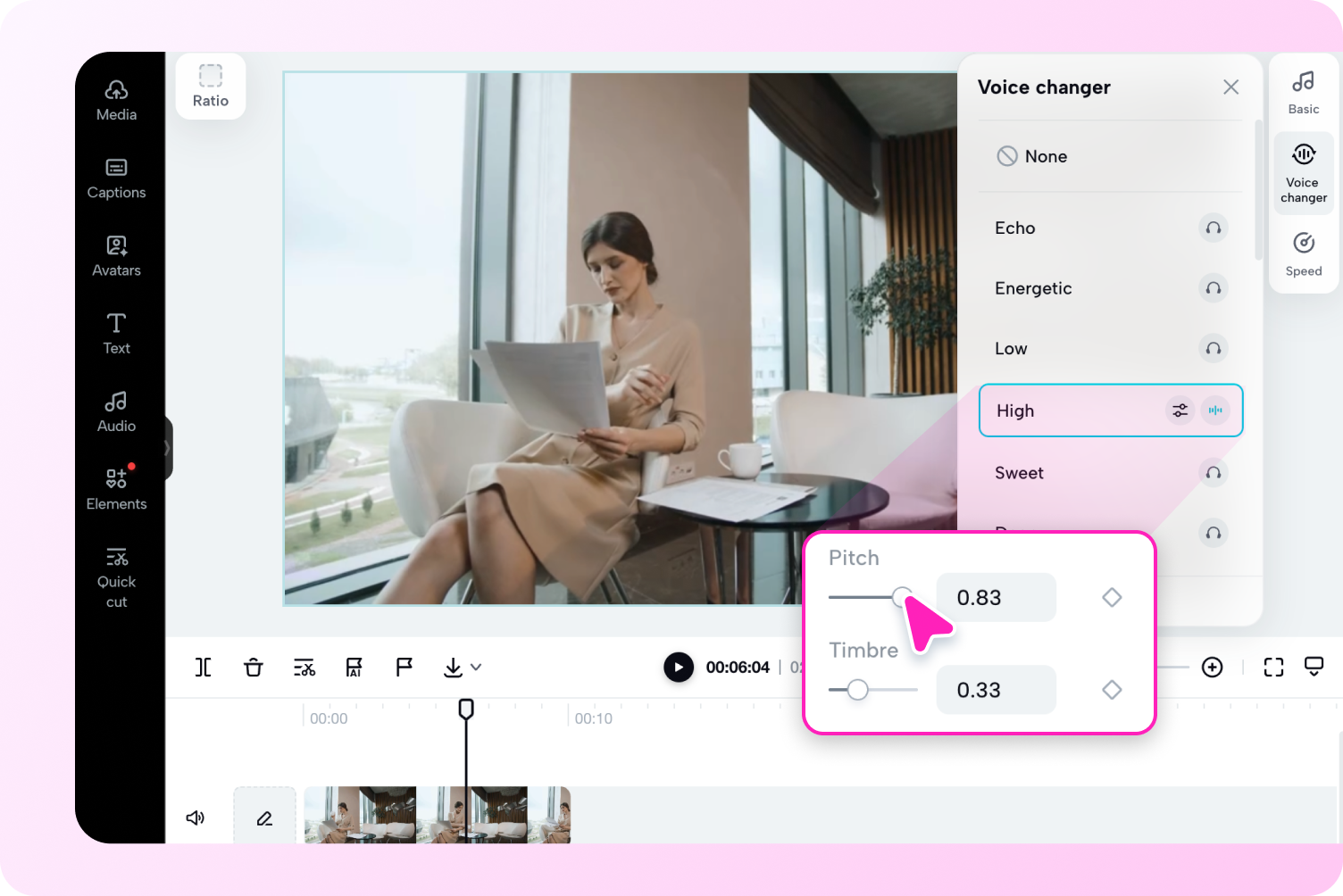 Edit and change your voice