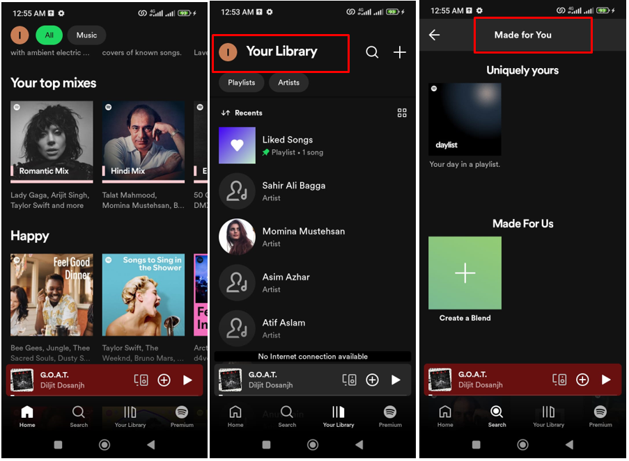 Bild, das zeigt, wie Sie Ihre meistgespielten Songs auf Spotify entdecken können