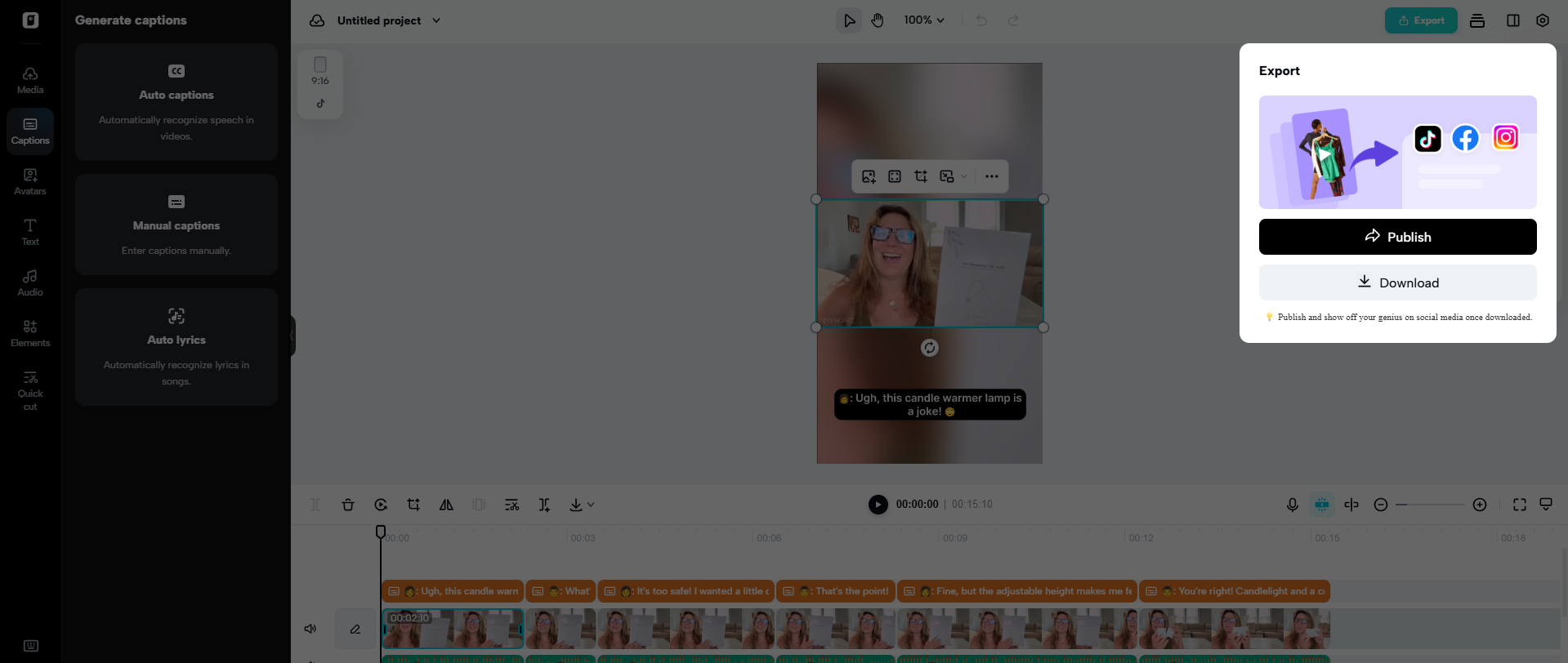 Export and share