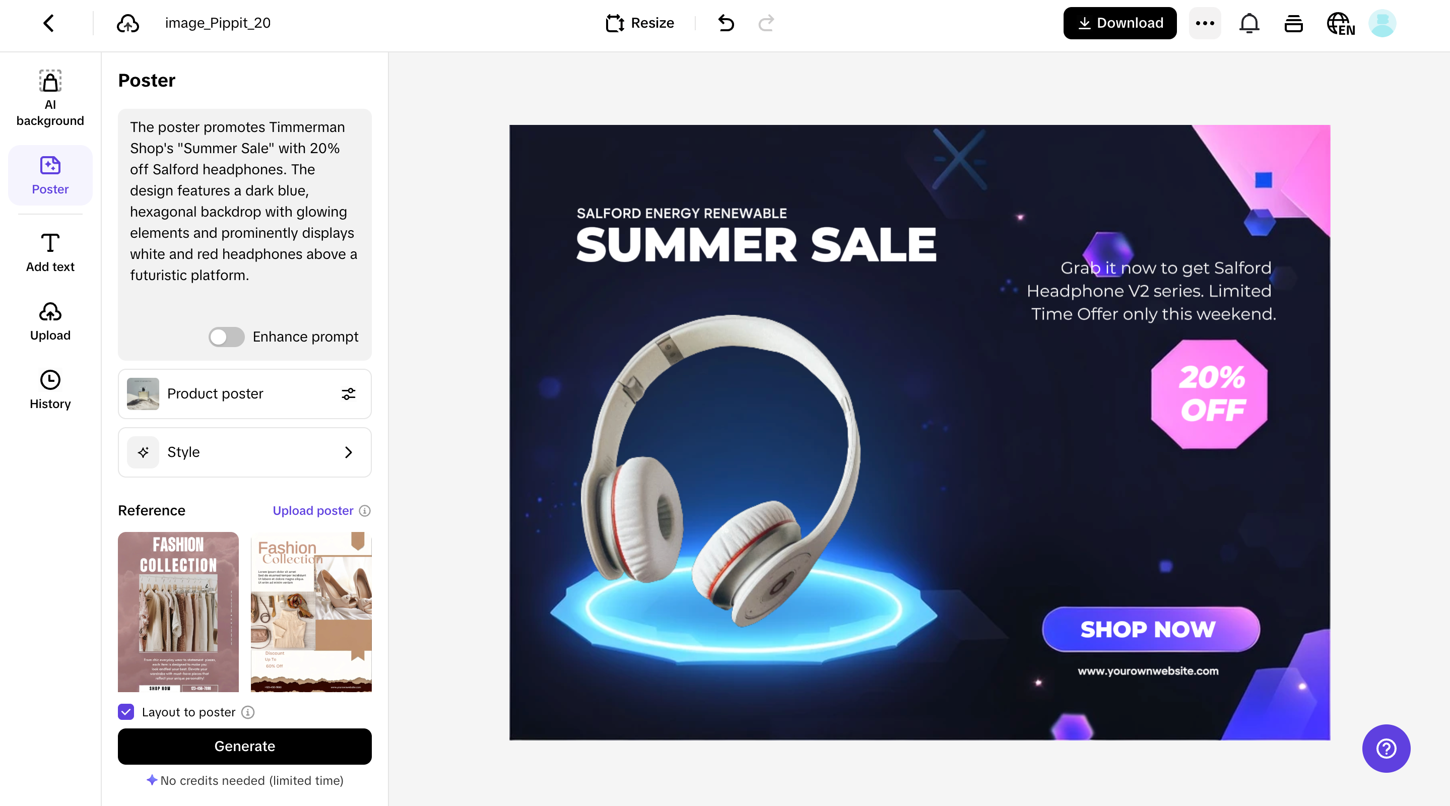 Vytvořte rychlé plakáty během několika sekund