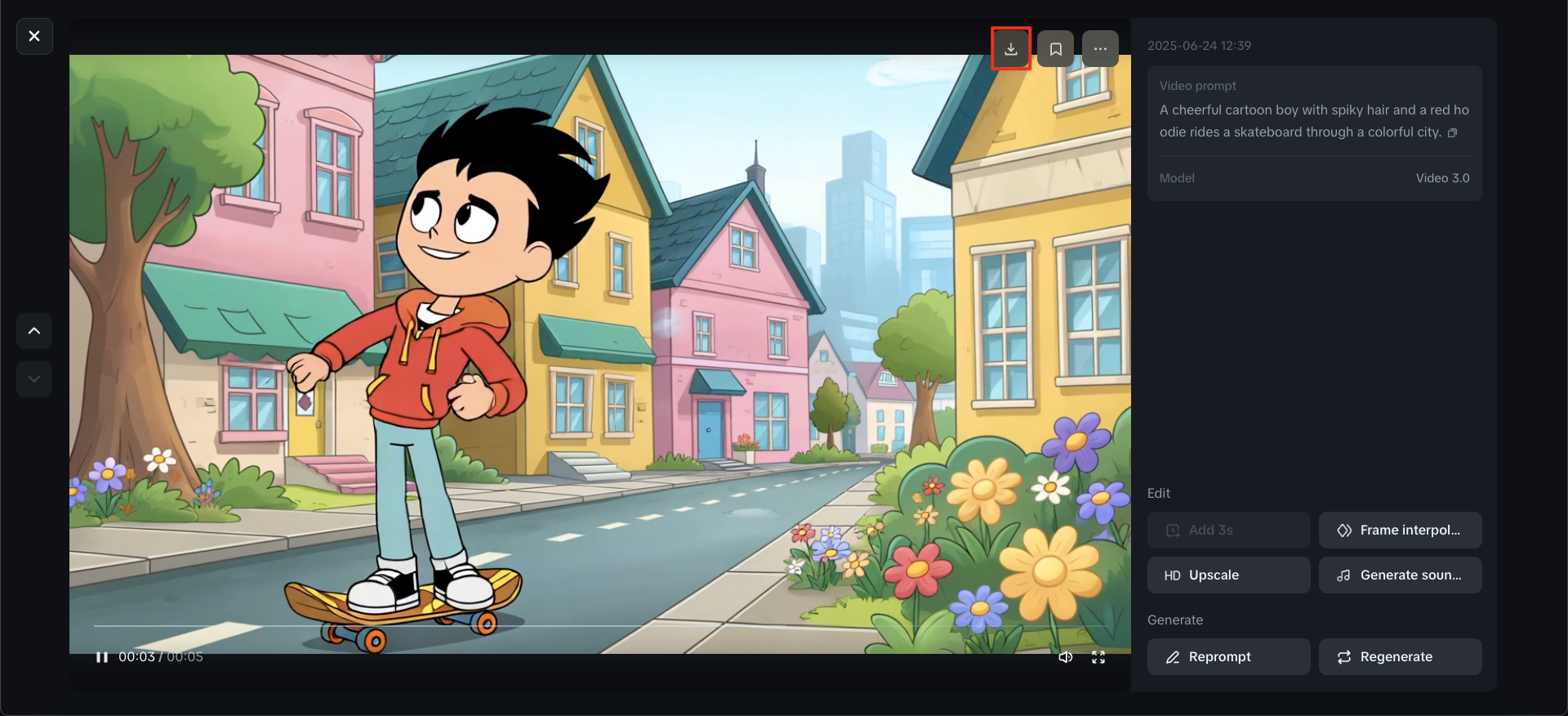 Dreamina: script sa cartoon video AI libre