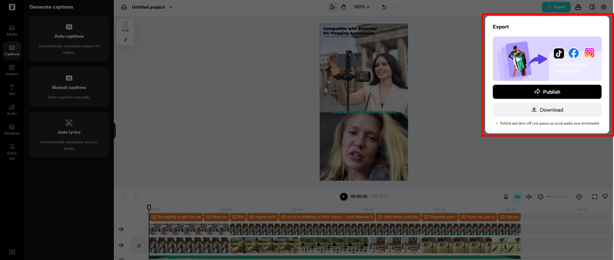 Export your video