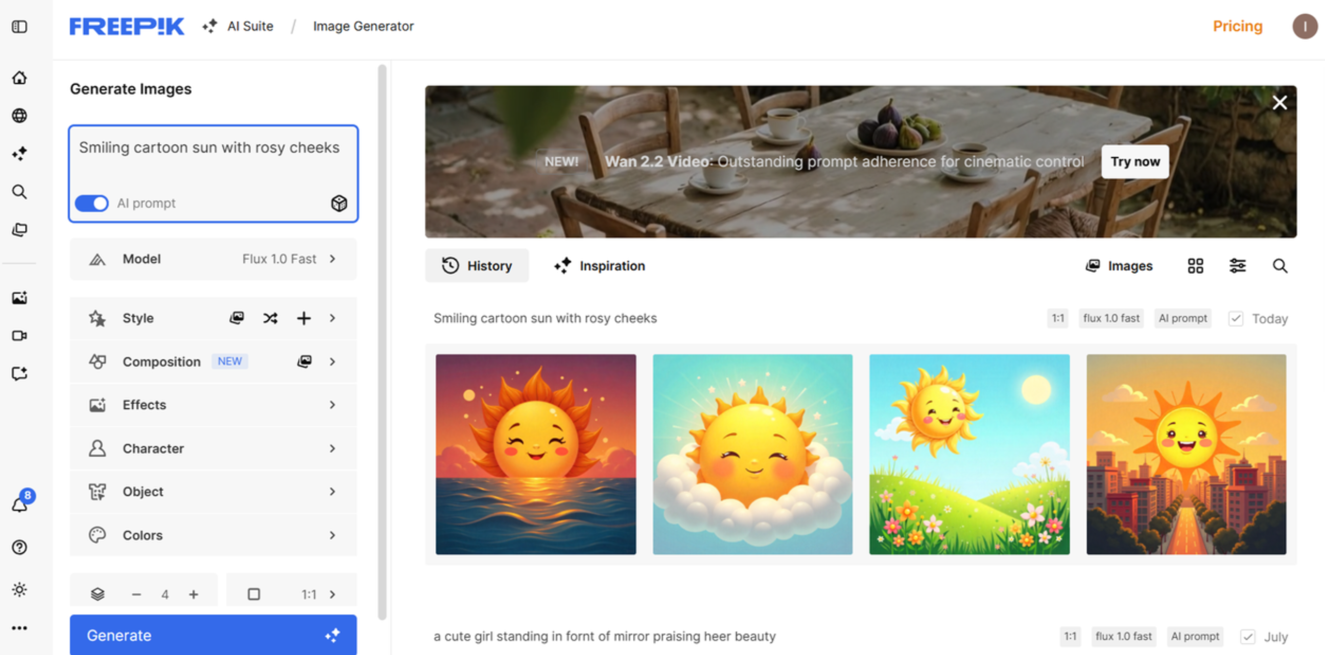 Freepik - cel mai bun generator de imagini AI