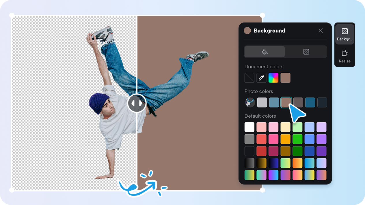 Personalize your images with custom backgrounds