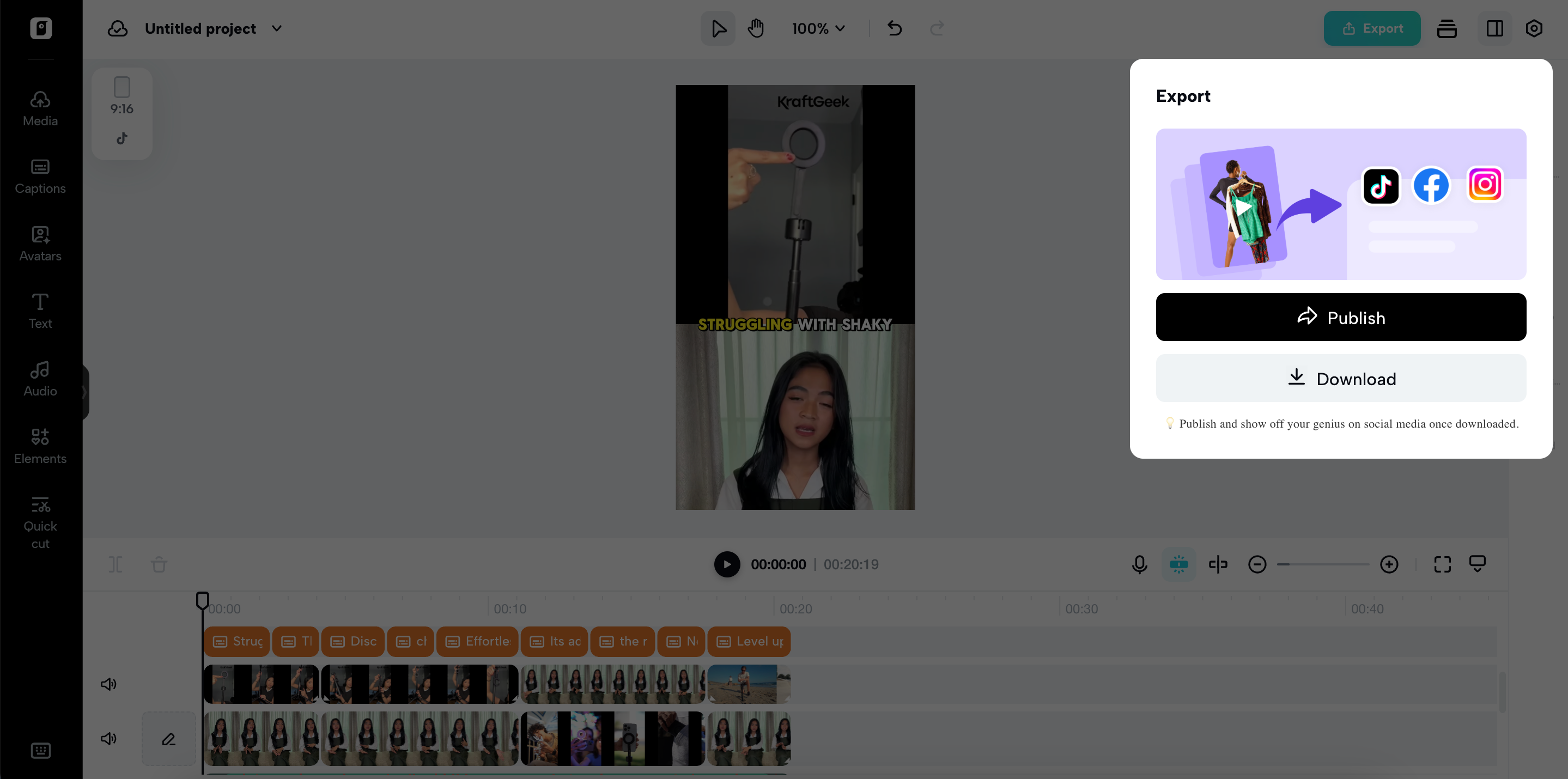 Export and share