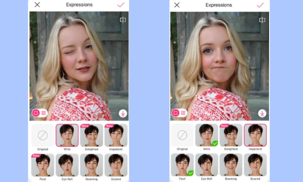 YouCam Makyaj ifadesi değiştirici