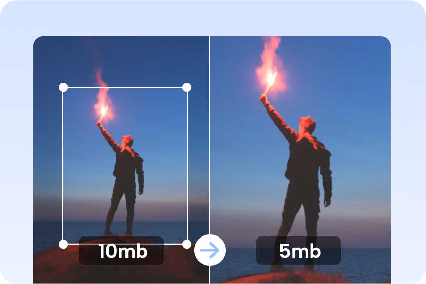 Reduce file size with image cropper