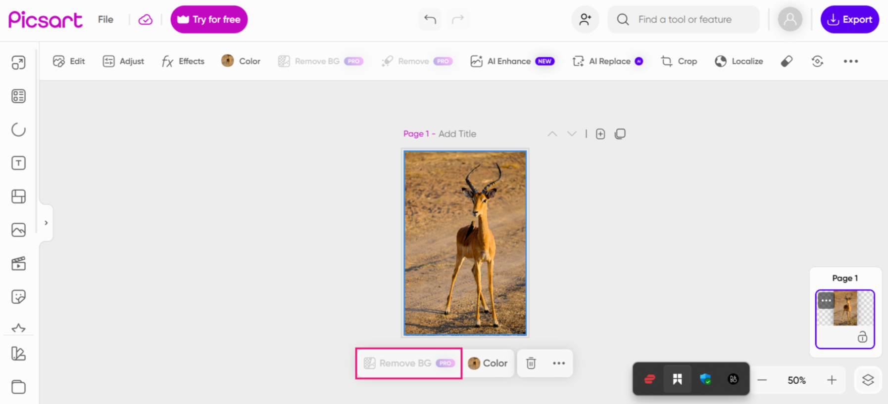 Upload your photo to the editor