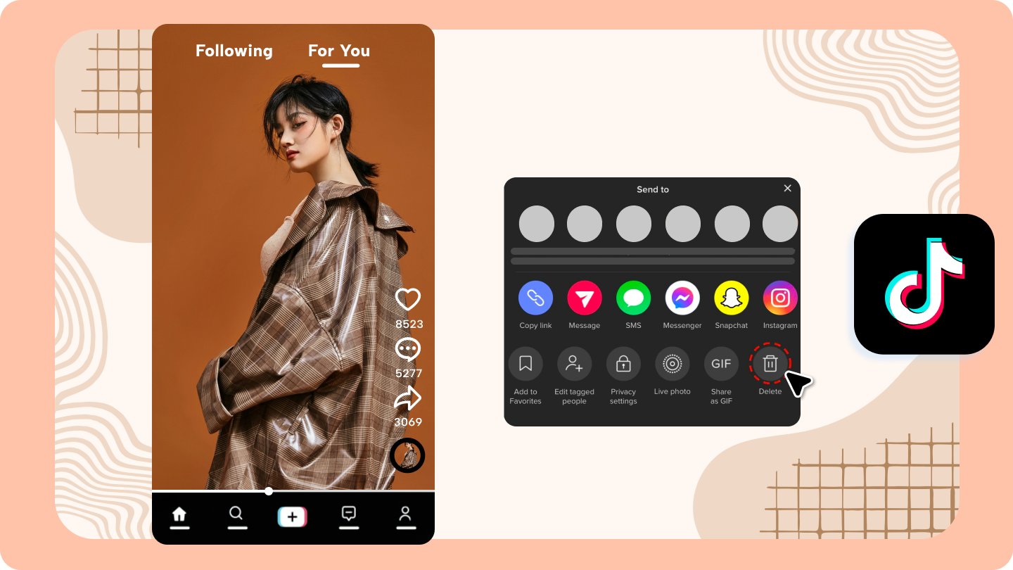 Supprimer une vidéo TikTok