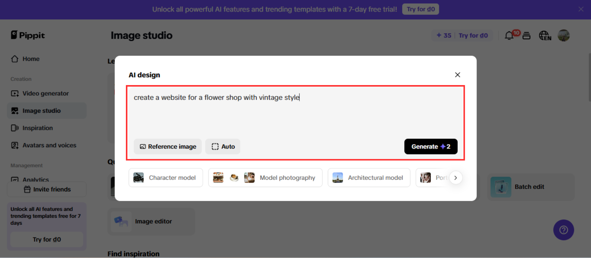 Generate your design