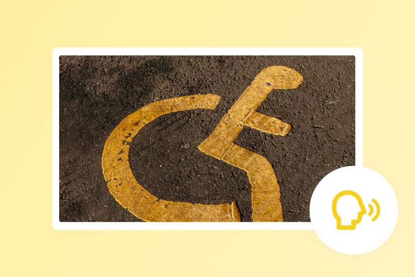 Icons provide visual cues for people with disabilities