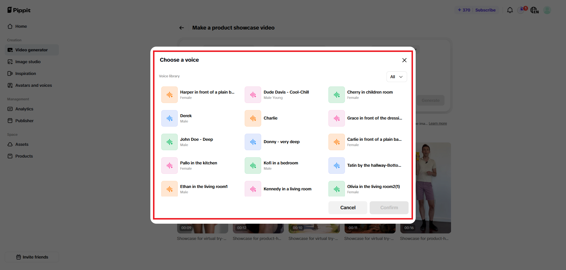 Myriad number of AI voices to choose from