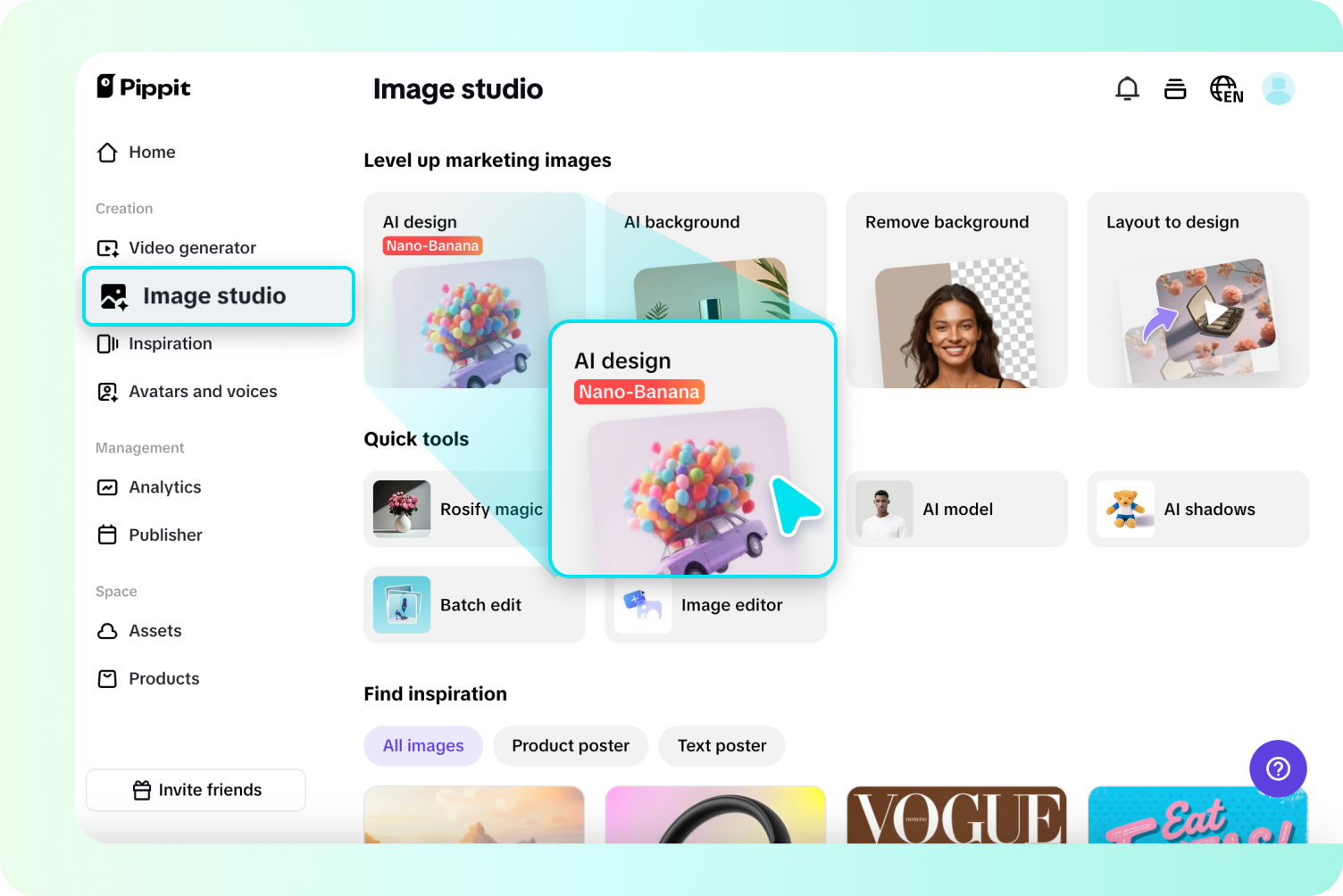Opening AI design tool