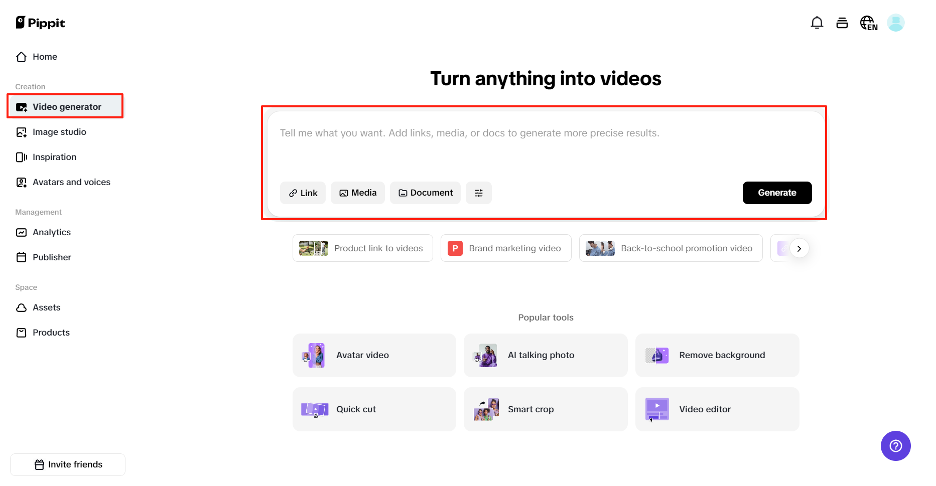 Turn anything into video