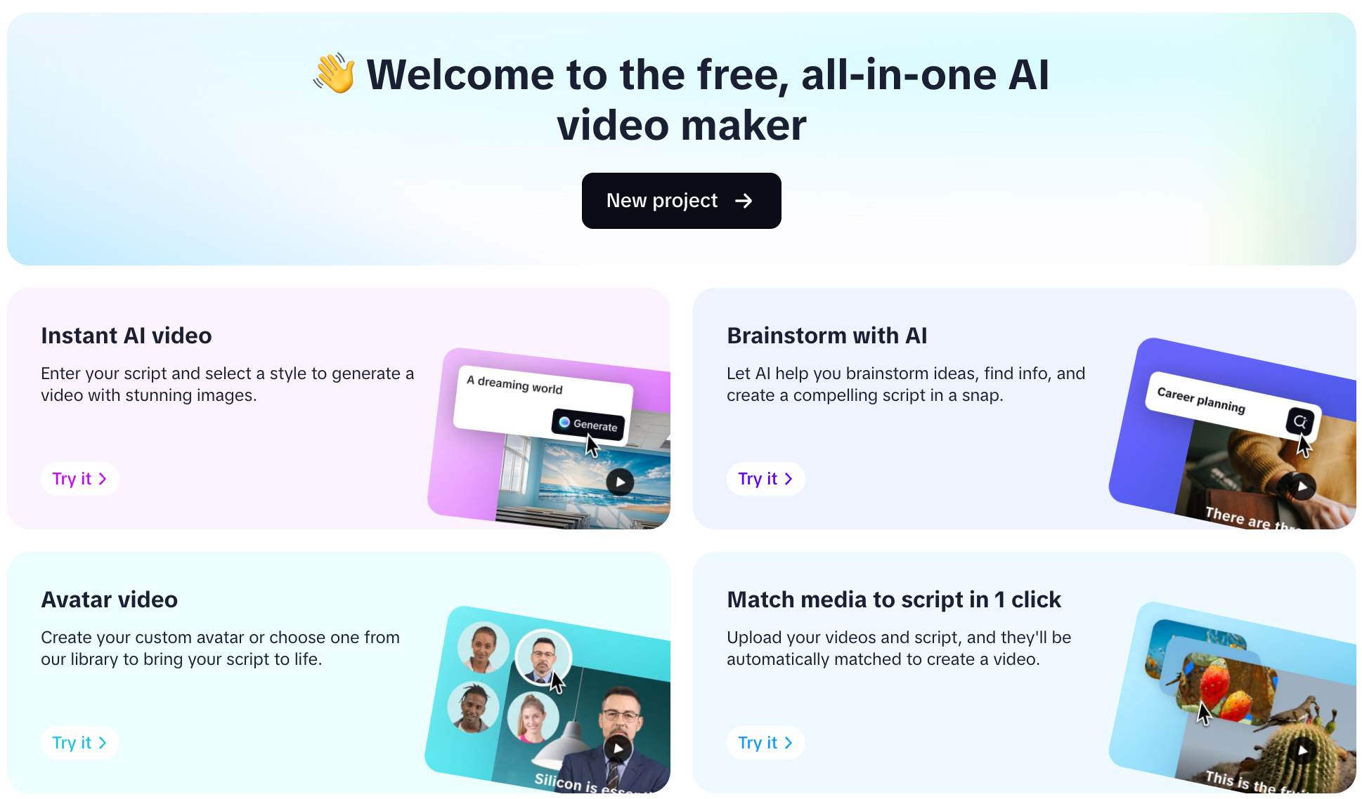 Δοκιμάστε το CapCut AI video maker online