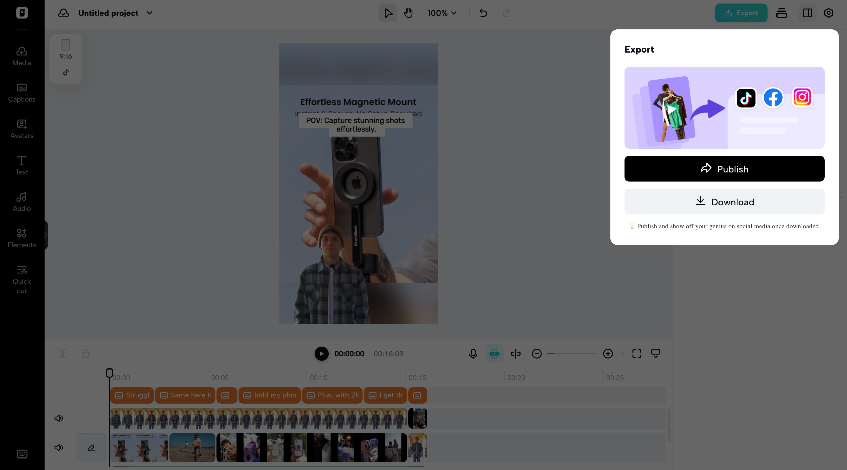 Export your video