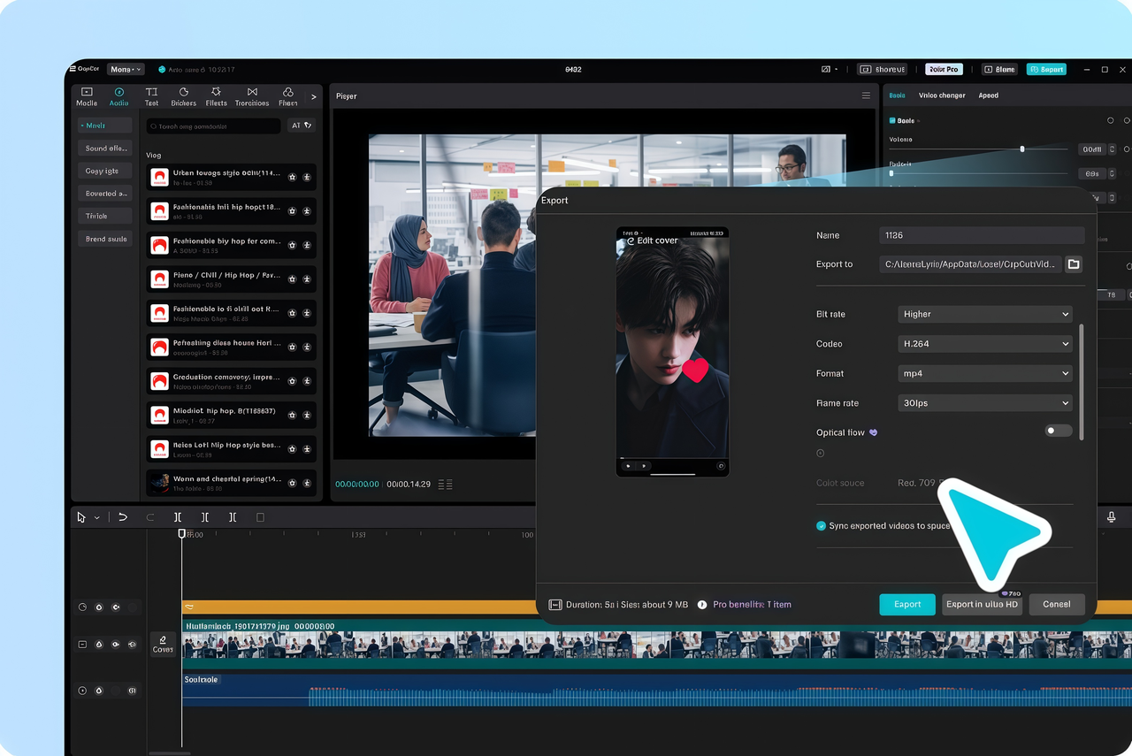Export and Share videos with CapCut