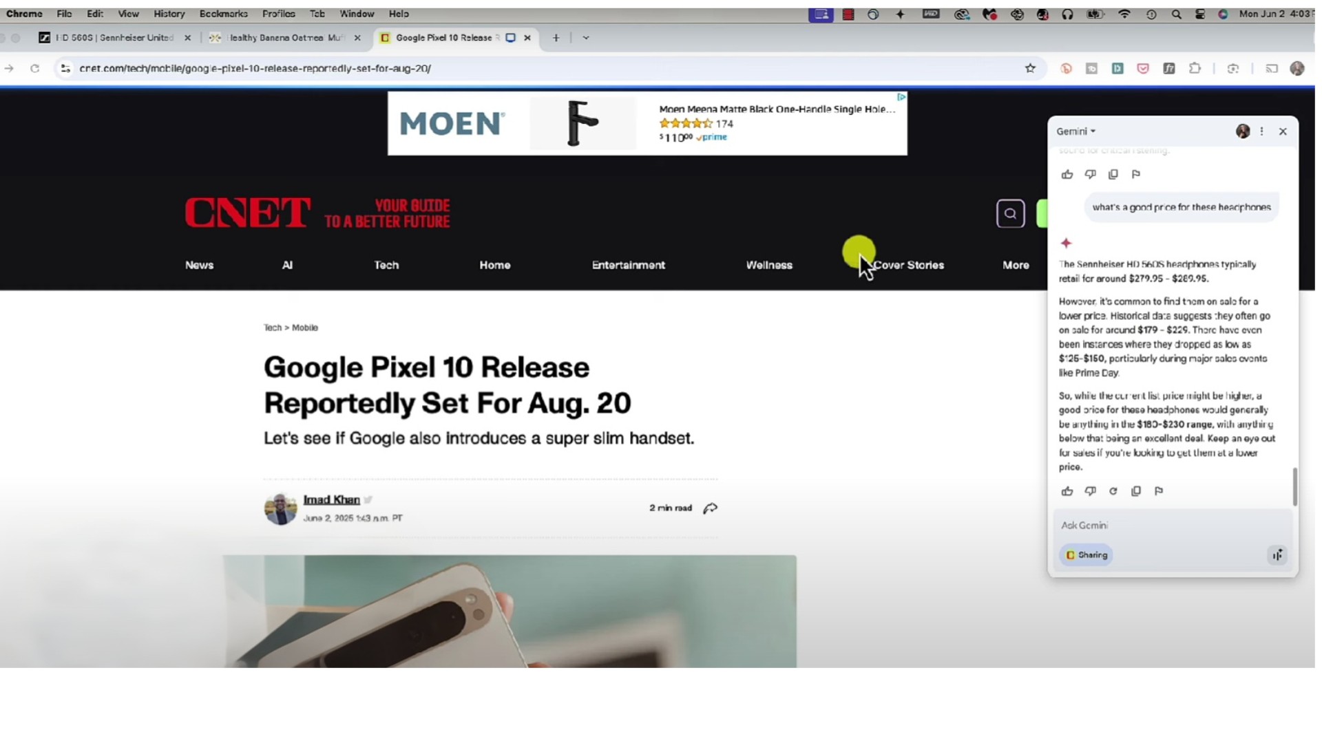 Gemini in Chrome