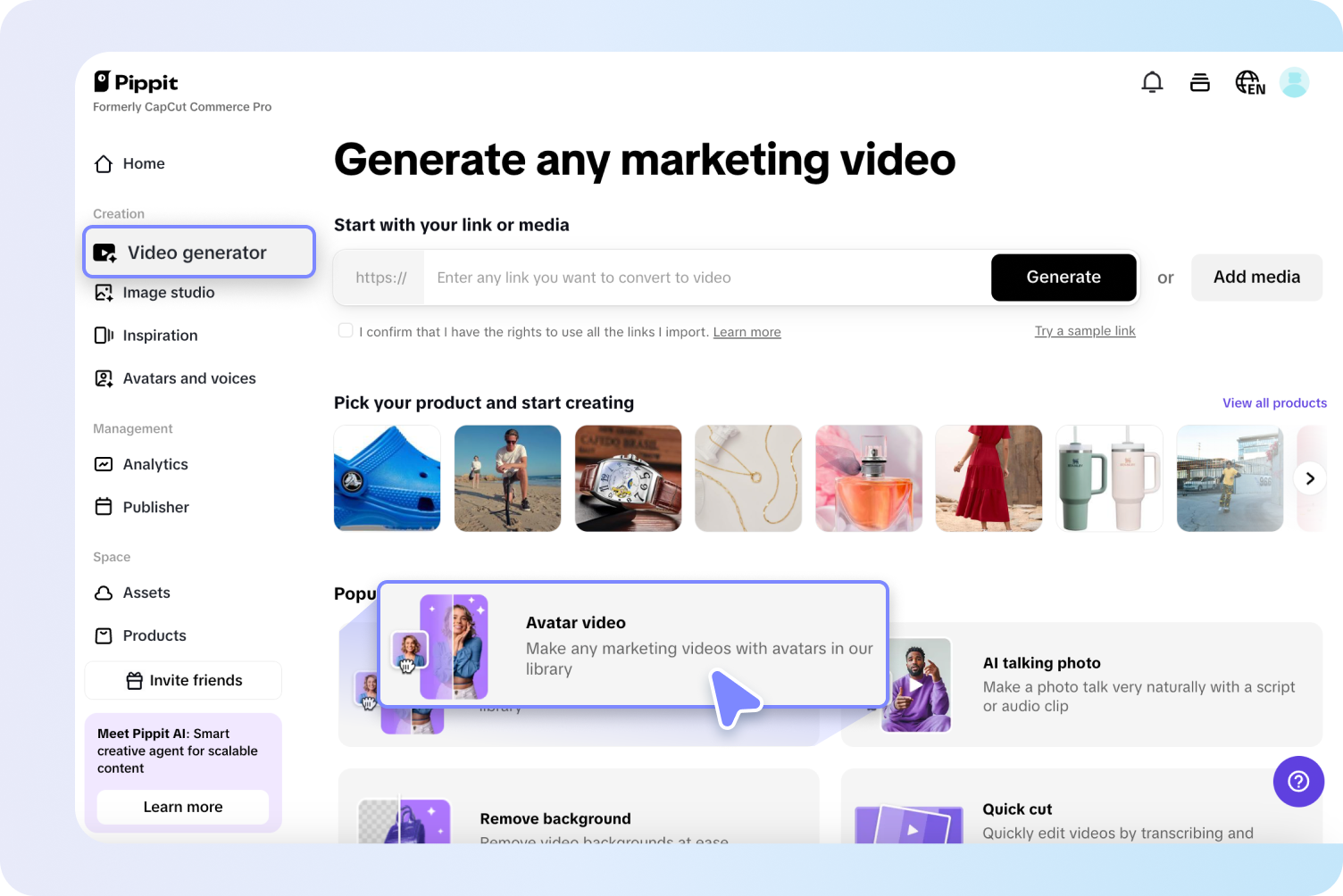 Access the Avatar video