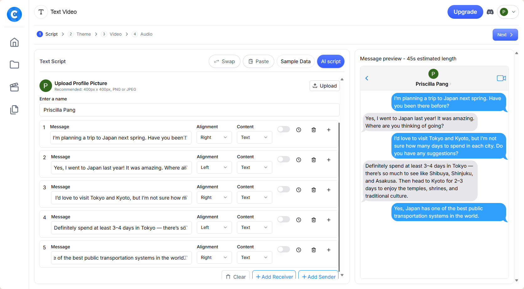 Crayo AI interface
