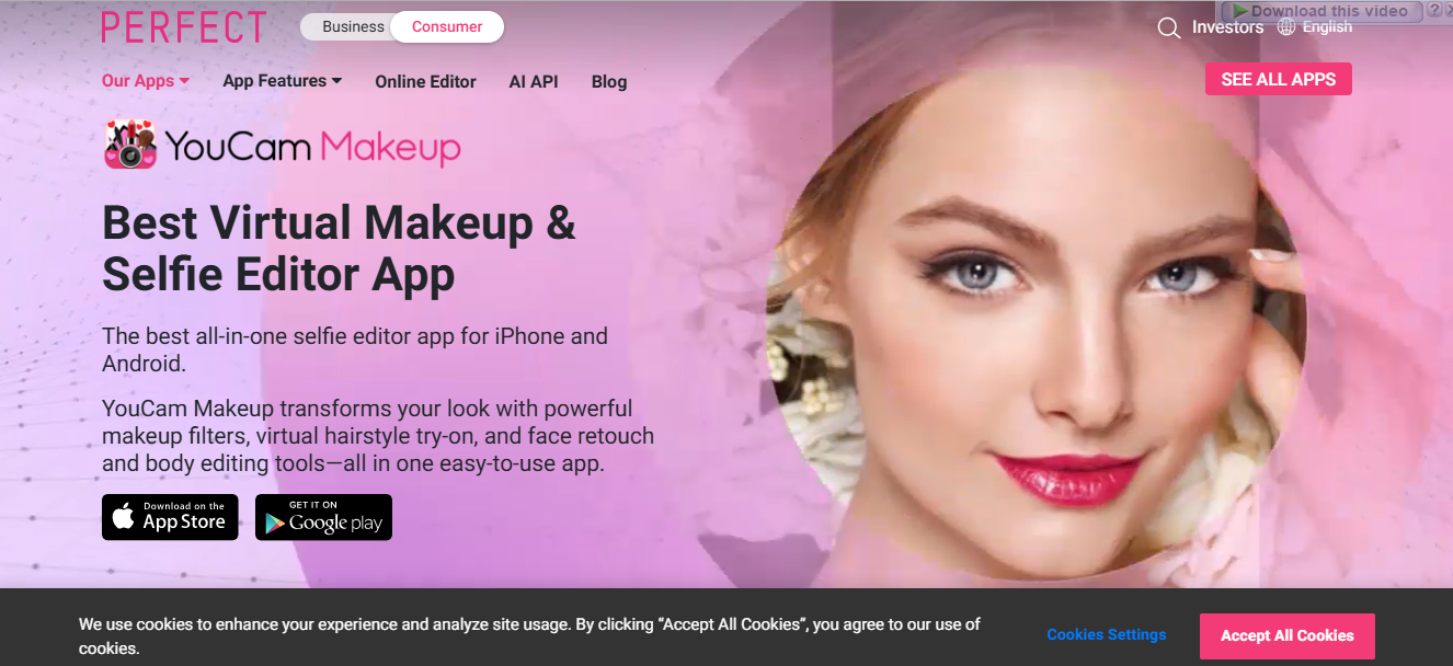 YouCam Makeup makeup photo editor