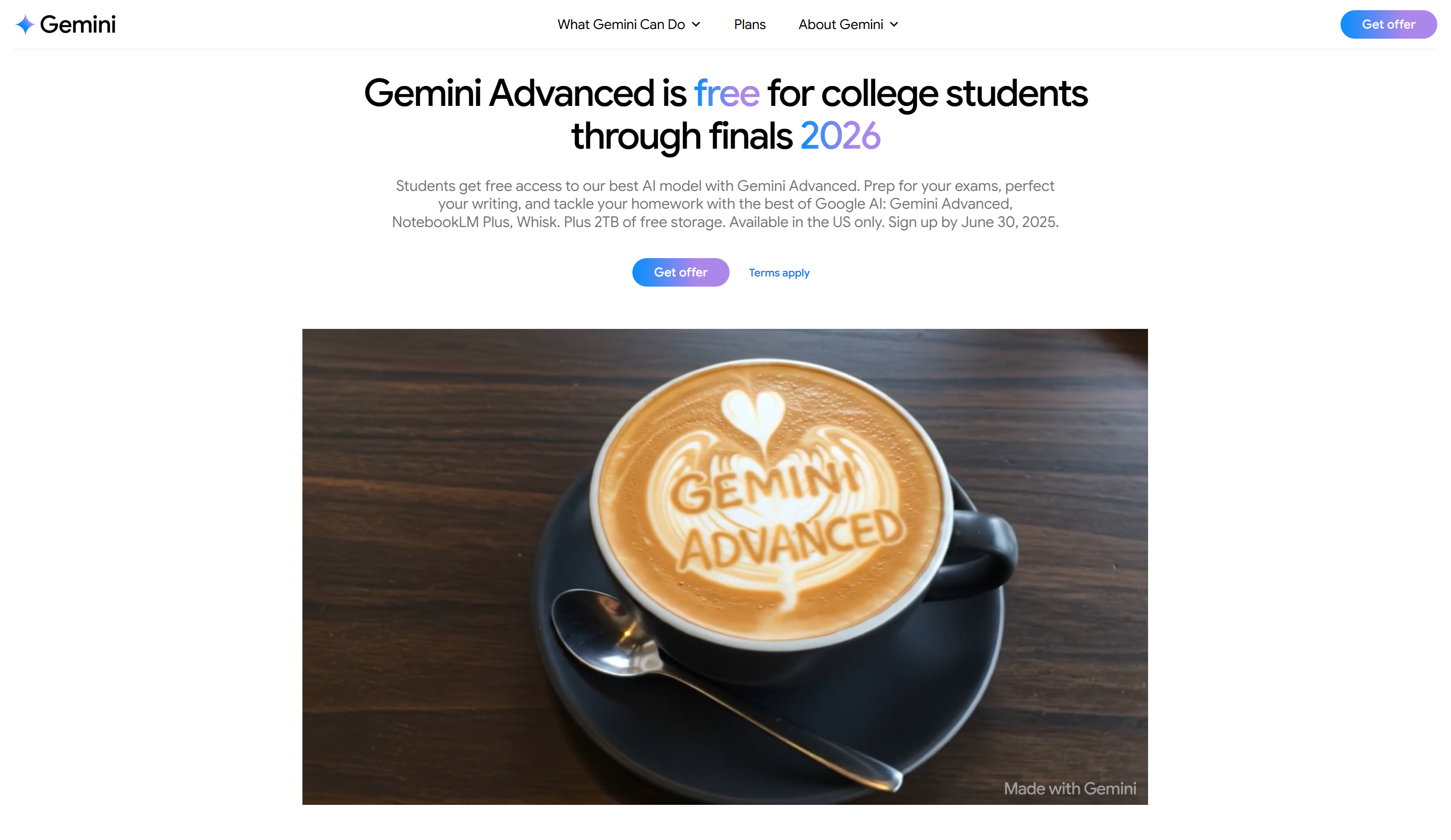 Preço do Gemini Advanced: Gratuito para estudantes (até o exame final em 2026)