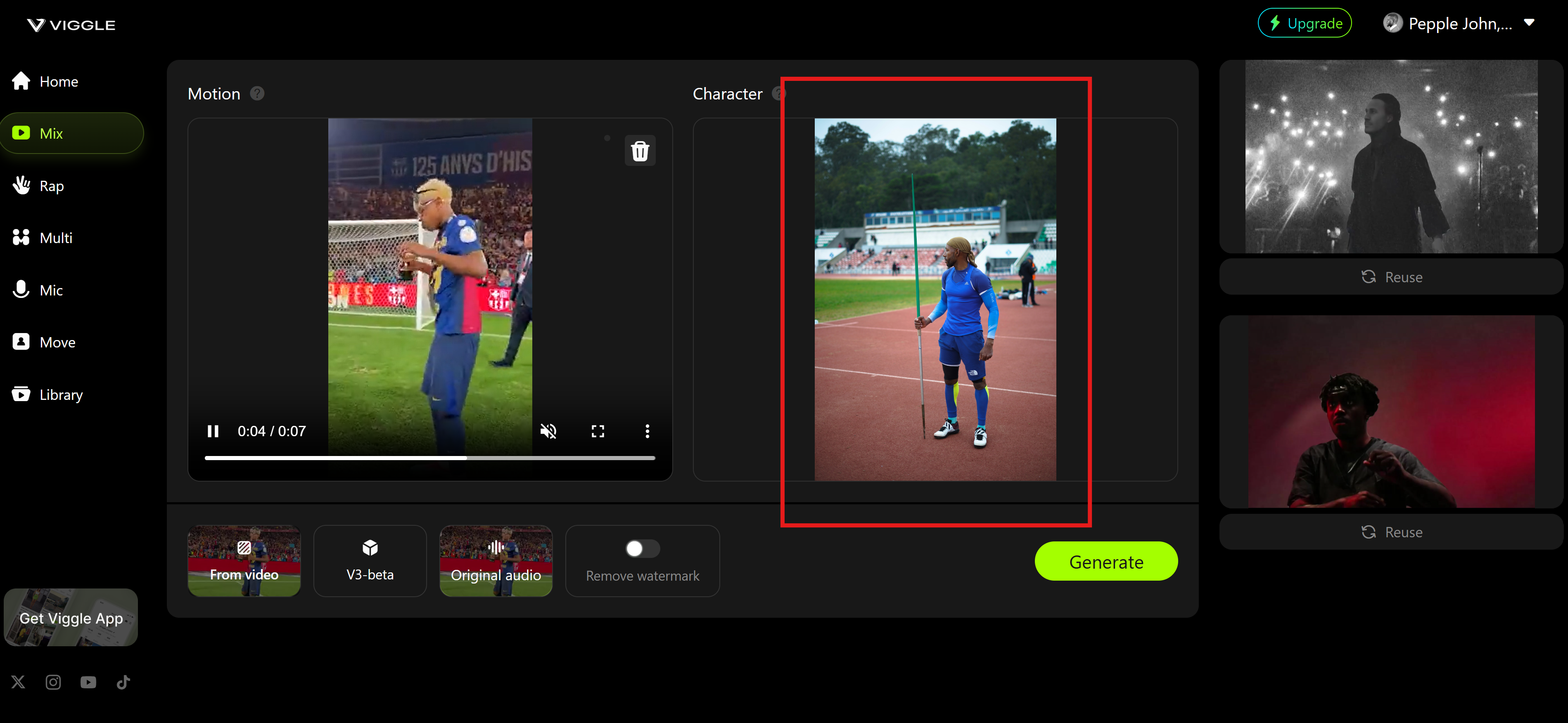 Viggle AI video