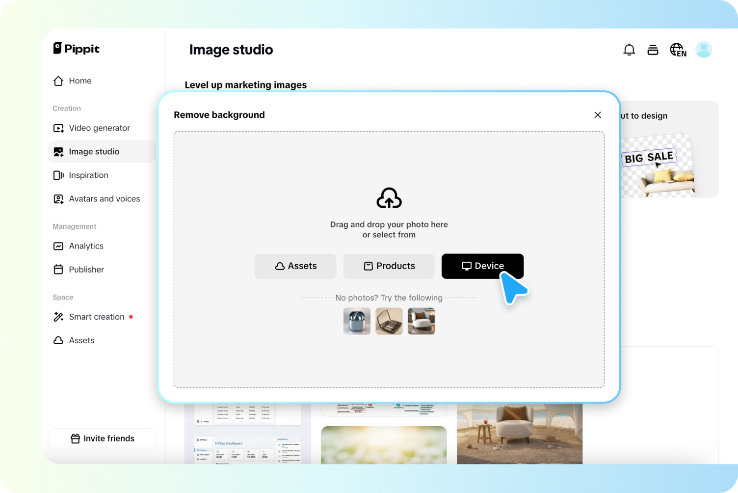 upload the logo file 