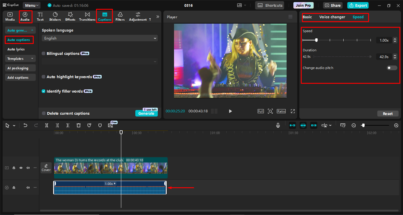 Hinzufügen und Anpassen von Soundtracks zu Videos mit dem CapCut Desktop-Video-Editor