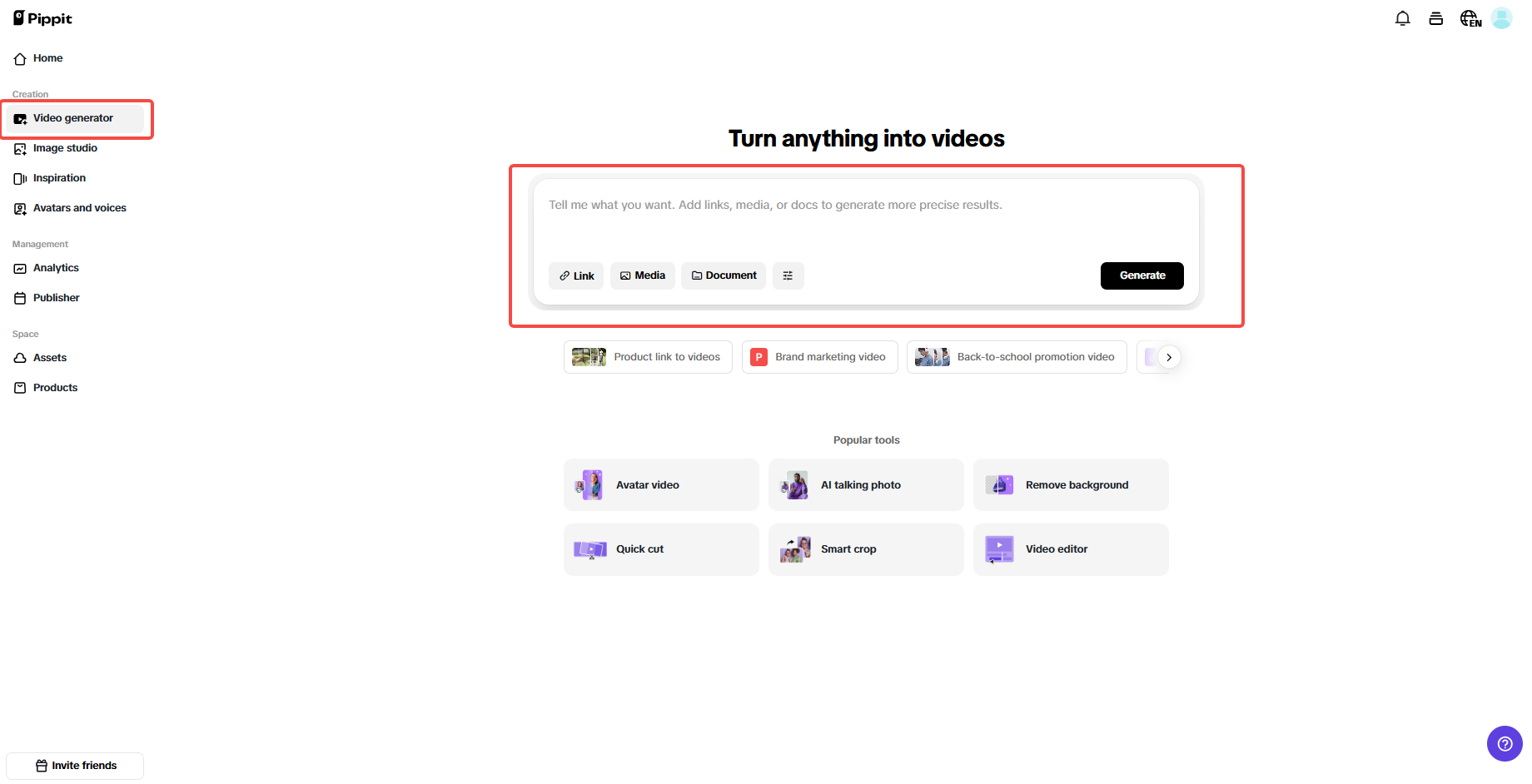 AI video generator