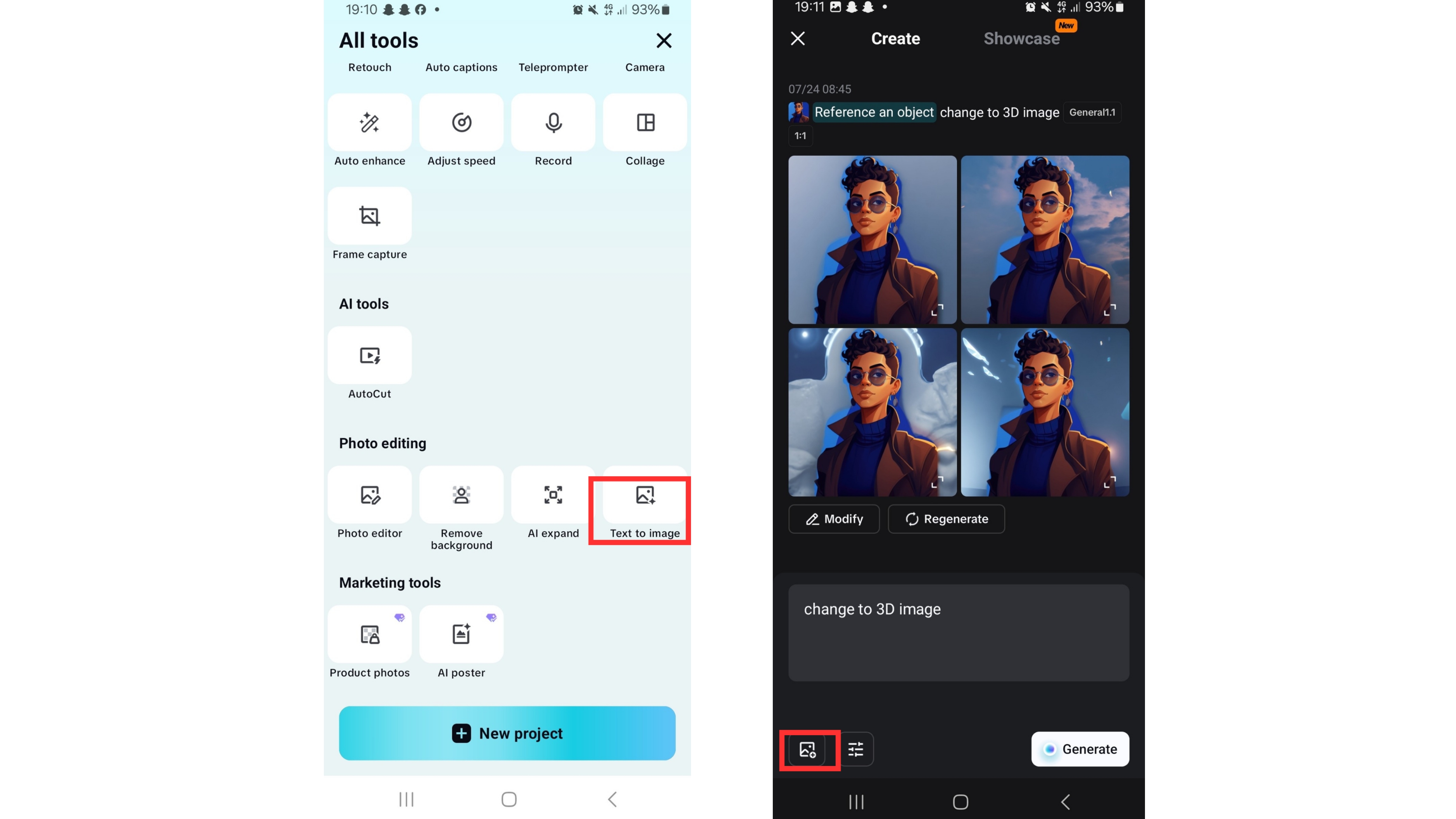 Modifica immagini Android - Sfondo AI - Seleziona la foto del soggetto