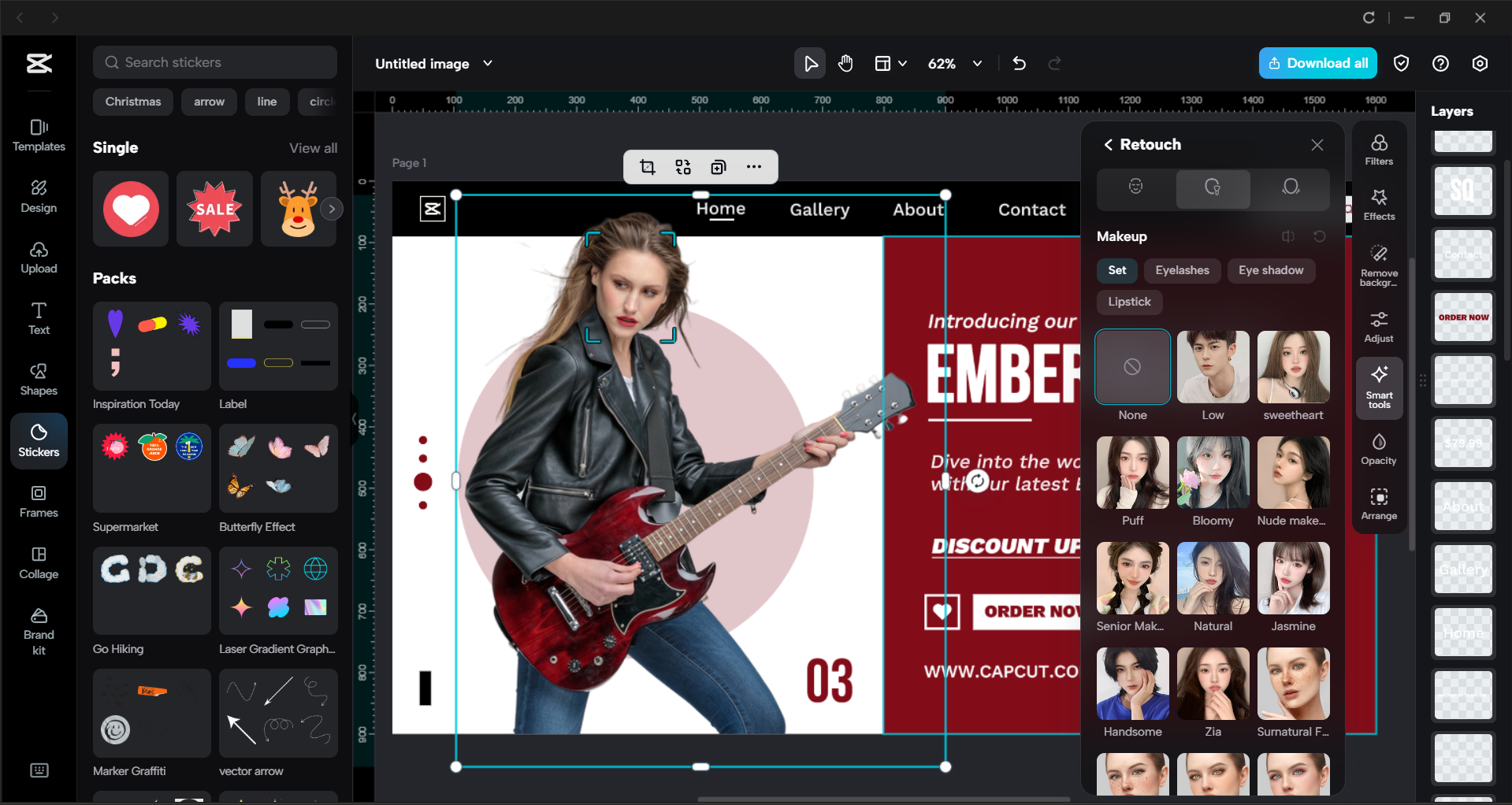 Interface ng CapCut desktop video editor - isang madaling paraan upang gumawa ng mga nakakaengganyong post sa Twitter