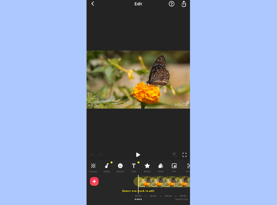 InShot AI interface