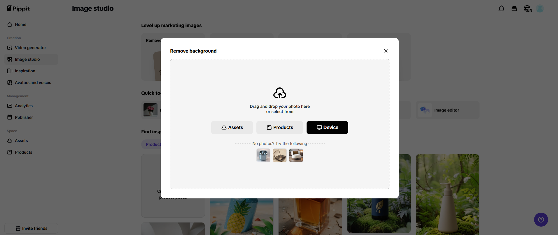 AI background remover