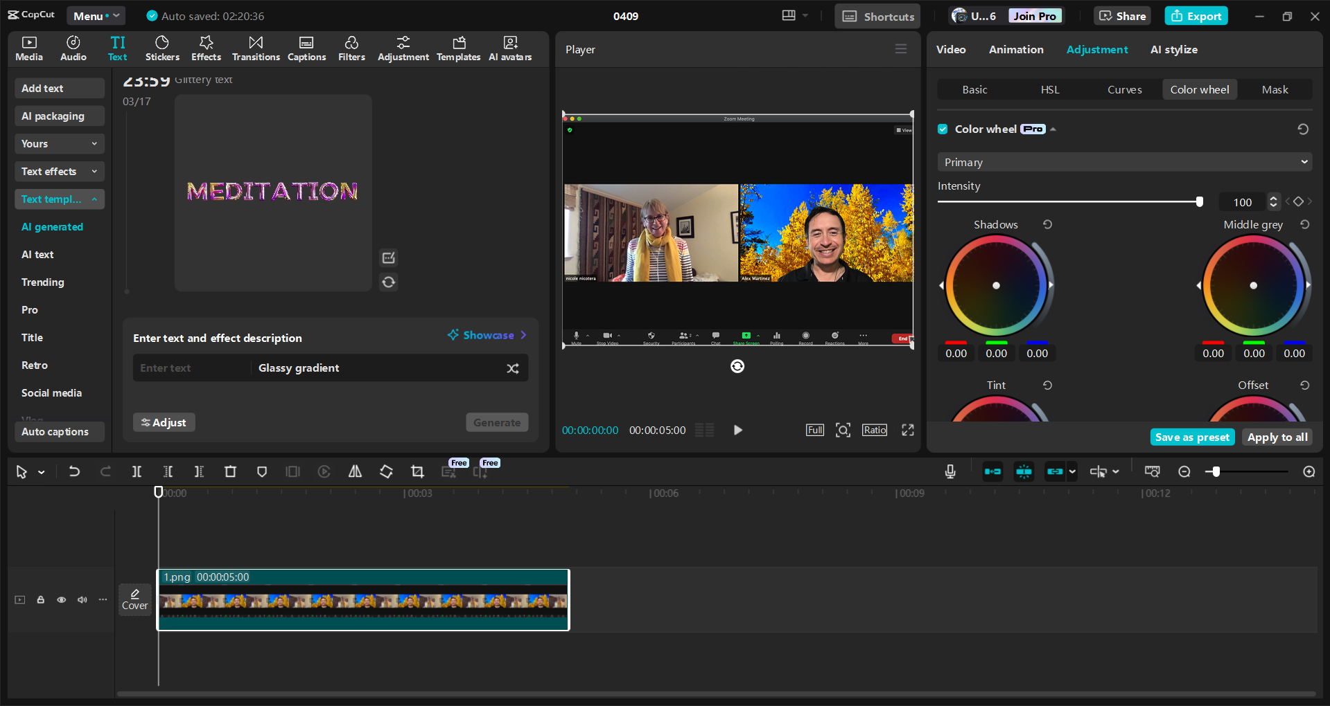 Interface ng CapCut desktop video editor - isang mabilis na paraan upang i-convert ang Zoom sa MP4