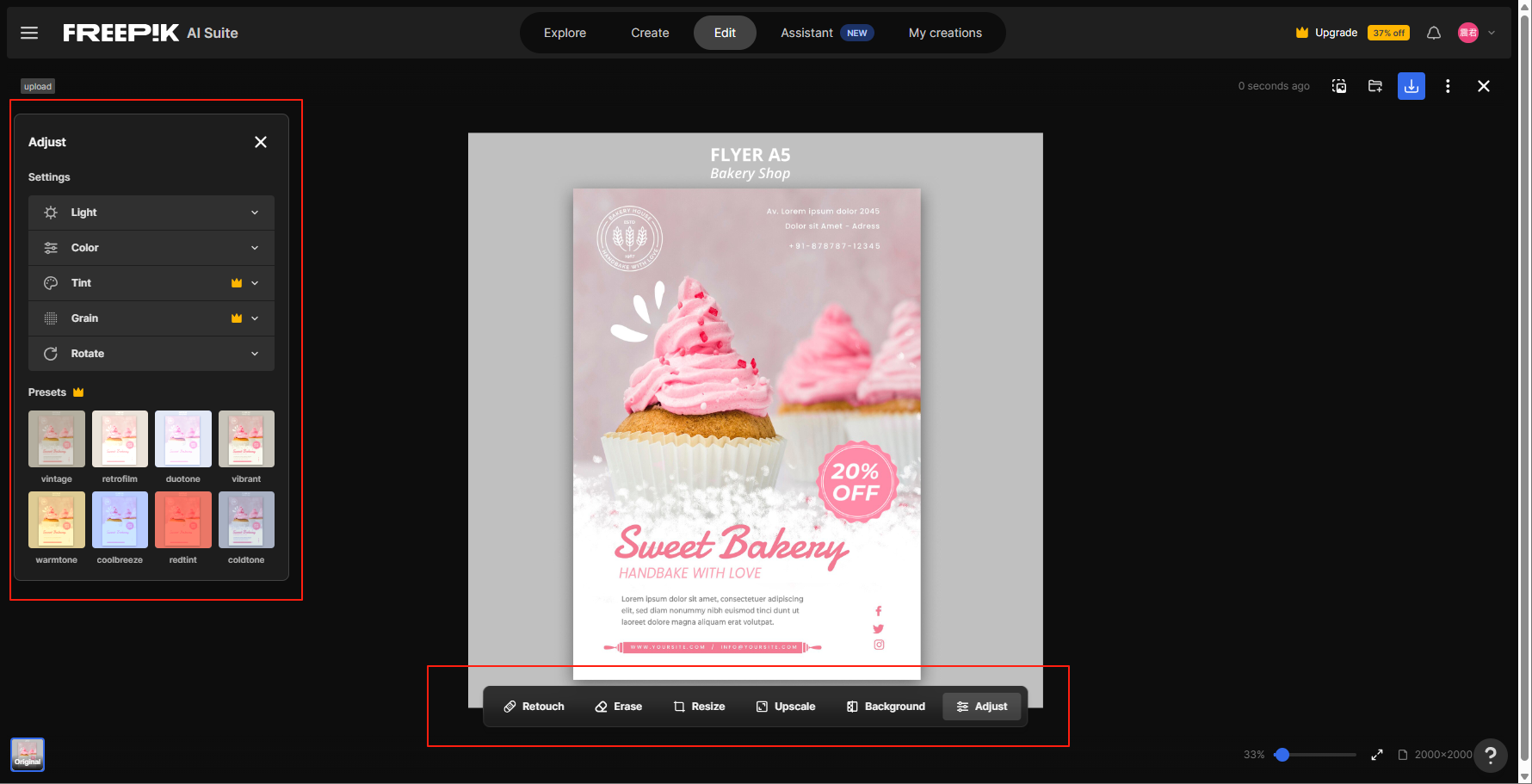 Tạo hình ảnh trong Freepik