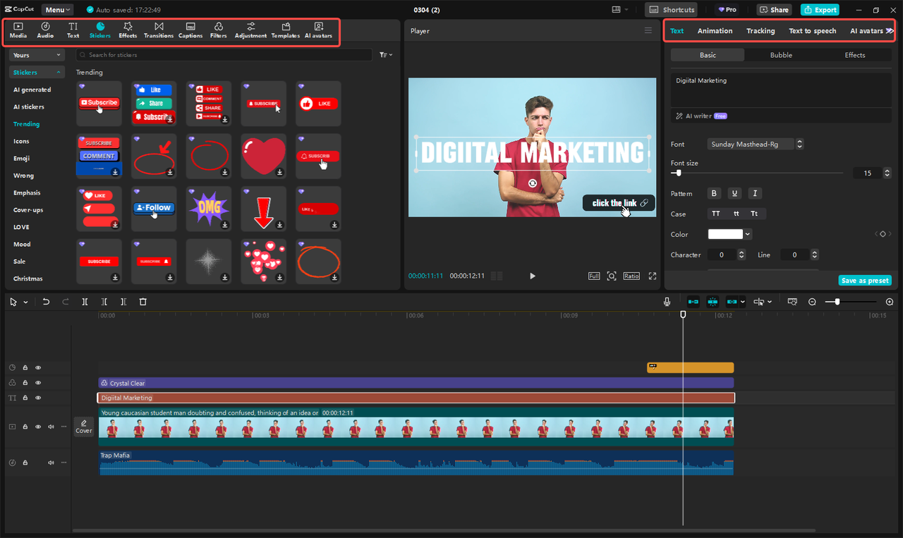 Edit the video