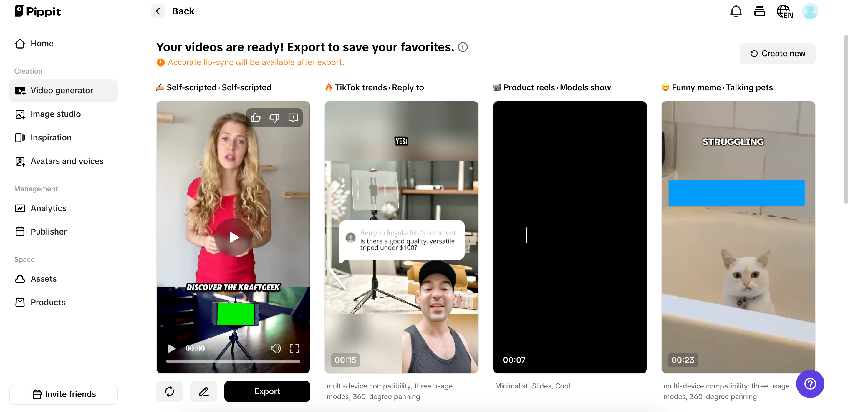 Let AI create your content