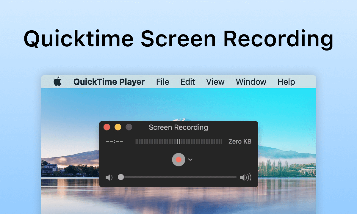 A interface do QuickTime Player - outro melhor gravador de tela 4k