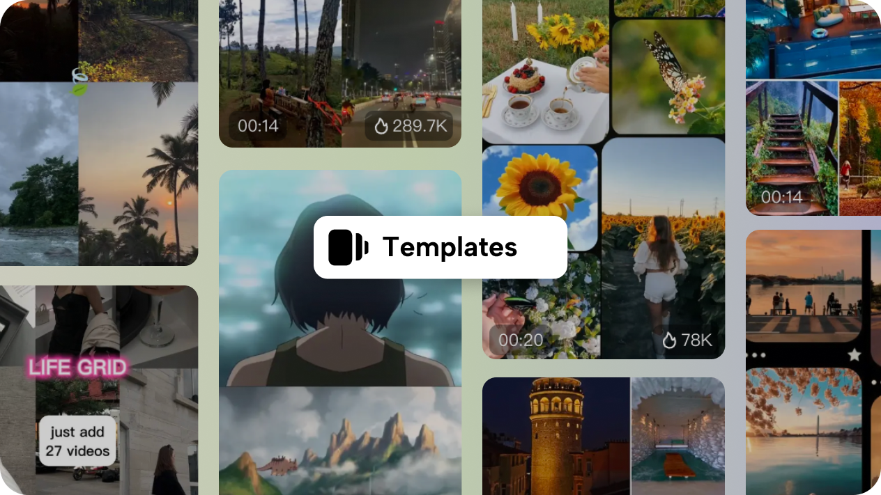 Популярні шаблони відеоколажів у виробнику відеоколажів для ПК