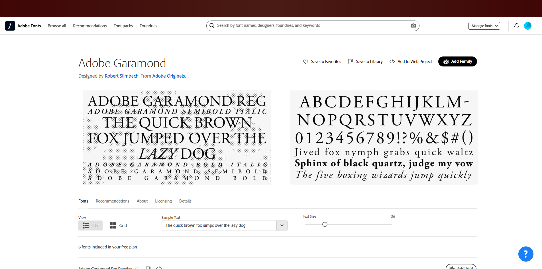 介面Adobe Fonts-下載Garamond字型的最佳網站