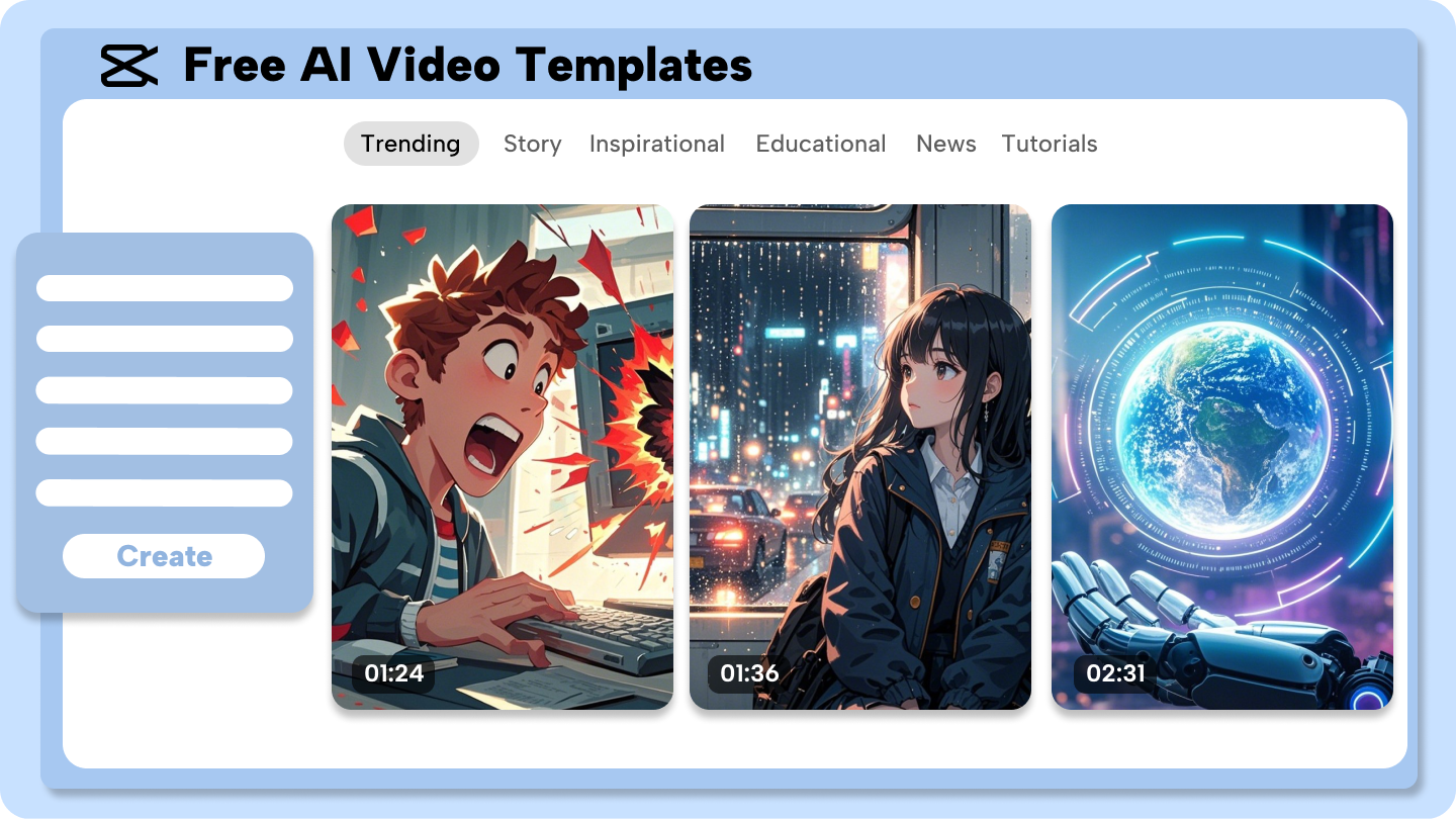 Plantilla de video con inteligencia artificial