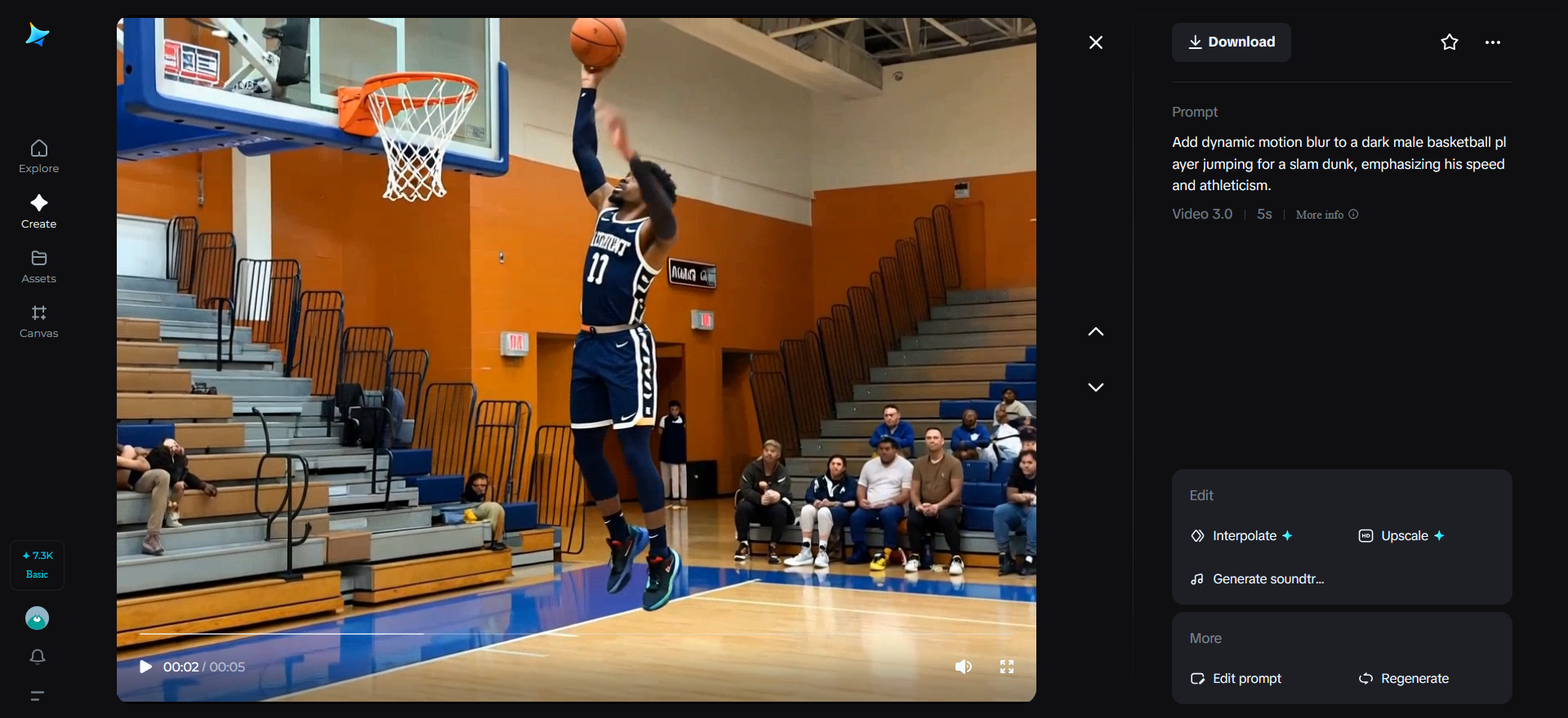 Sports action sequence